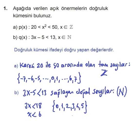 9. Sınıf Ata Yayıncılık Matematik Ders Kitabı Sayfa 39 Pekiştirme ...